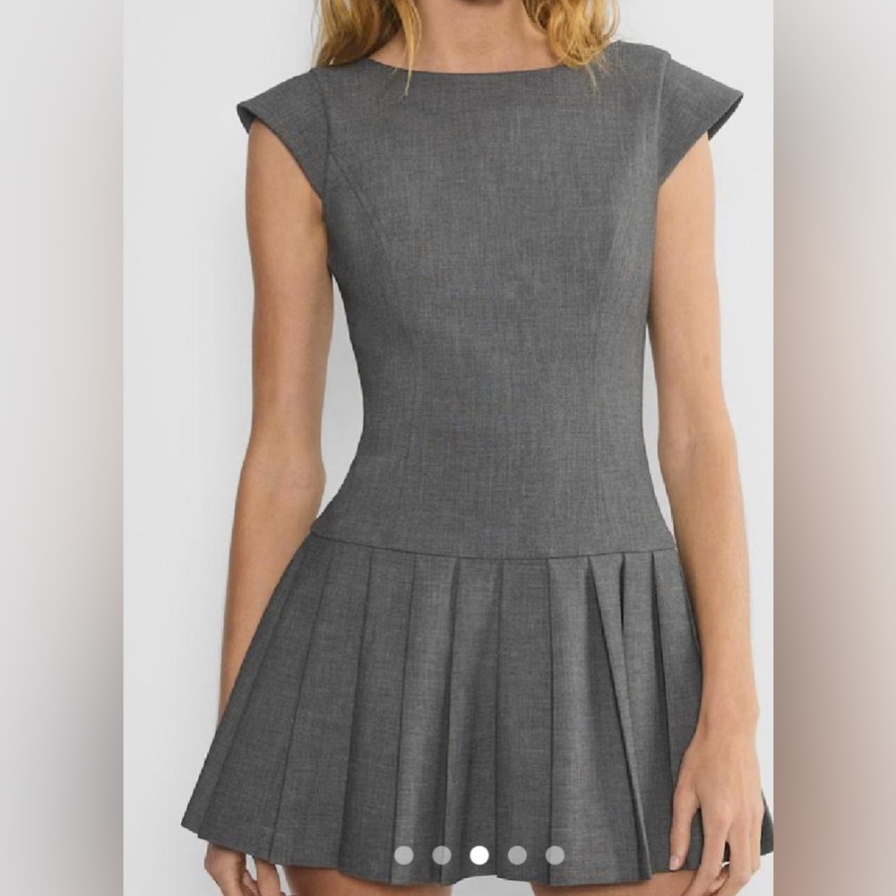 Aritzia Charcoal Cap Sleeve Mini Dress